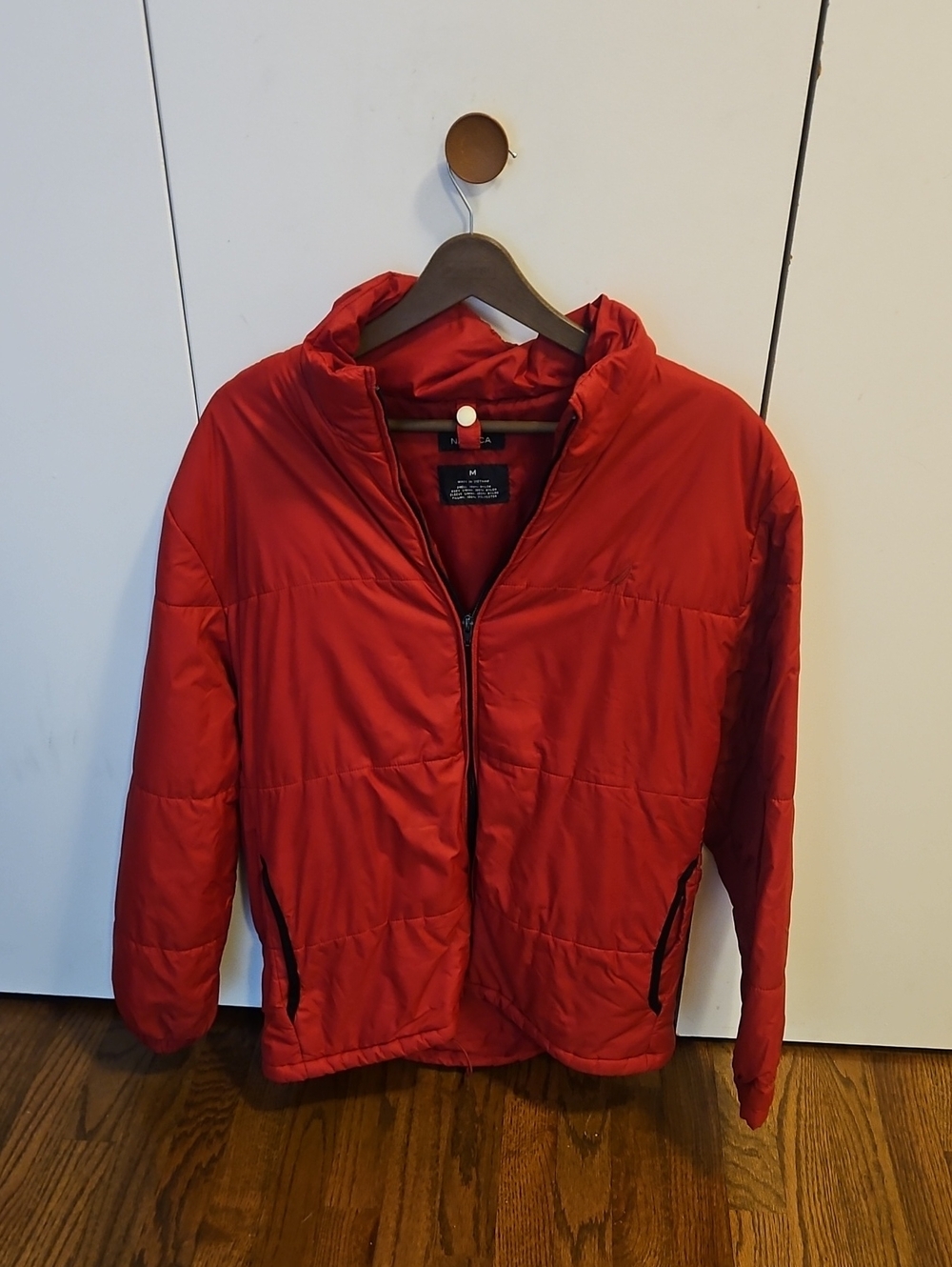 Nautica Men's Red Puffer Jacket (M)